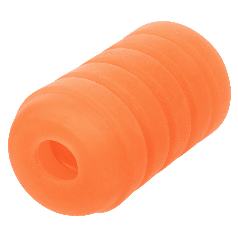 Pop Sock Ribbed Reversible Stroker Soft Tight Stretchy Material Orange