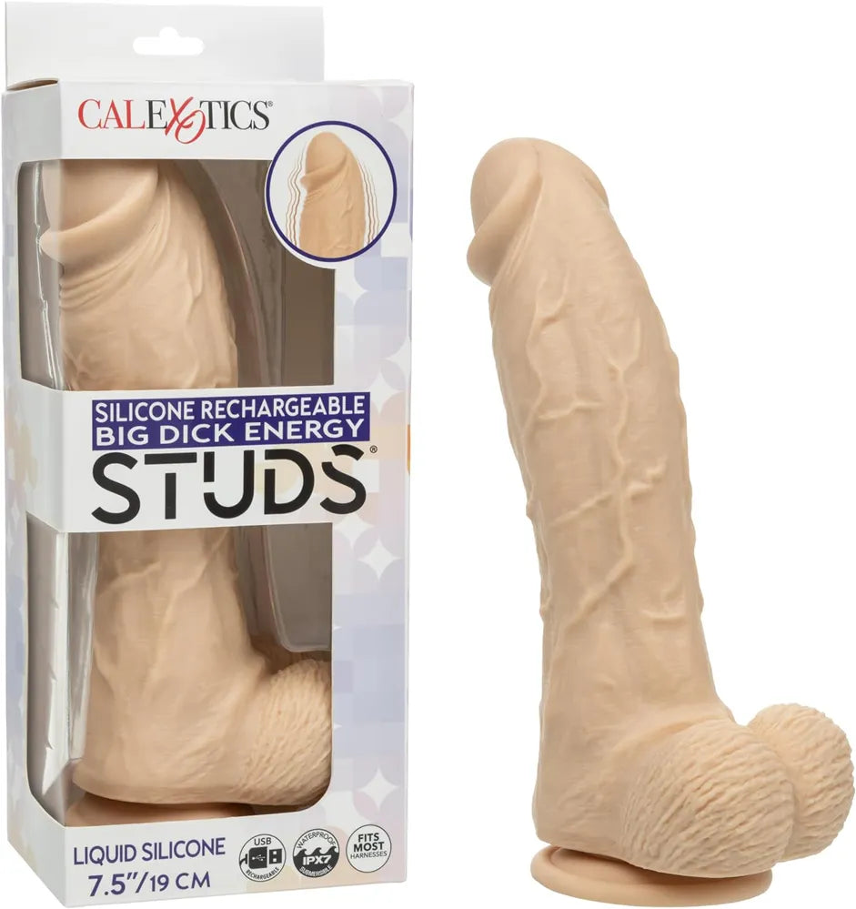Big Dick Energy Studs – 7.5" Rechargeable Silicone Hands-Free Vibrator