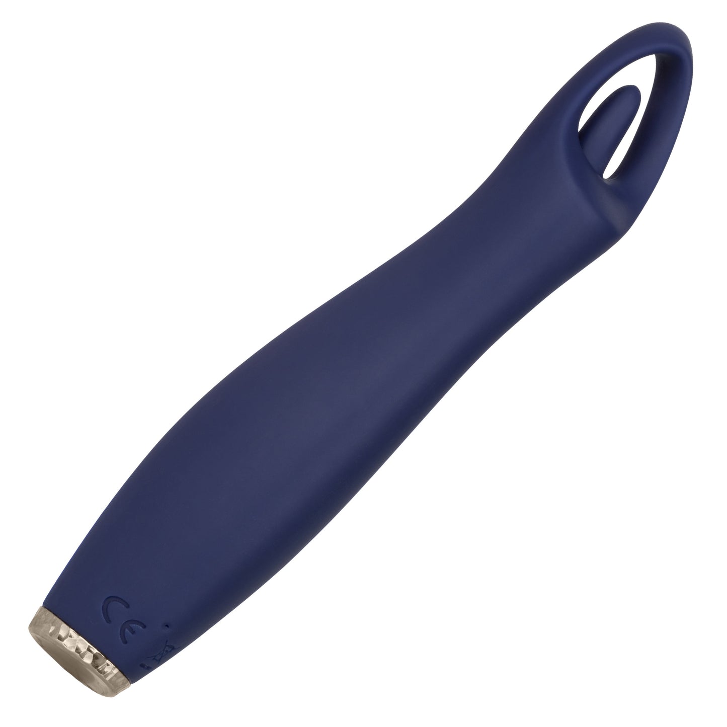 Chic Jasmine Navy Blue 6.25 Inch Dual Motor Silicone Vibrator with 10 Speeds and Rechargeable