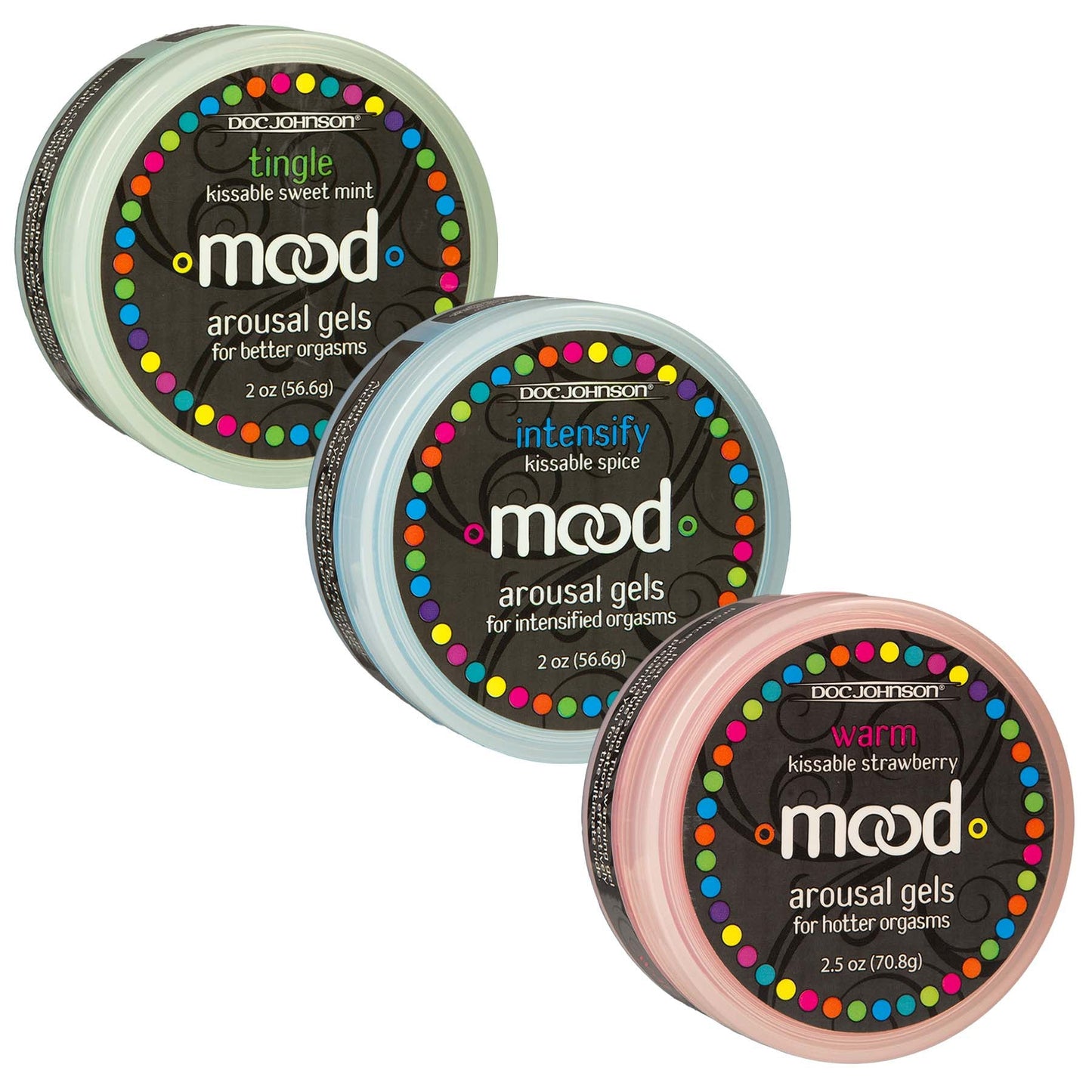 Doc Johnson Mood Arousal Gels 3-Pack – Warm, Tingle, Intensify Arousal Gels
