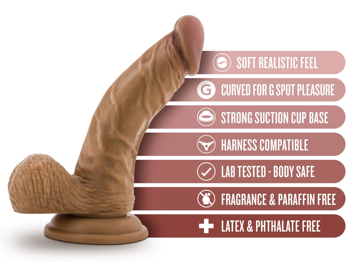 Dr. Skin Dr. Stephen Tan – 6.5 Inch Harness-Compatible Dildo With Balls