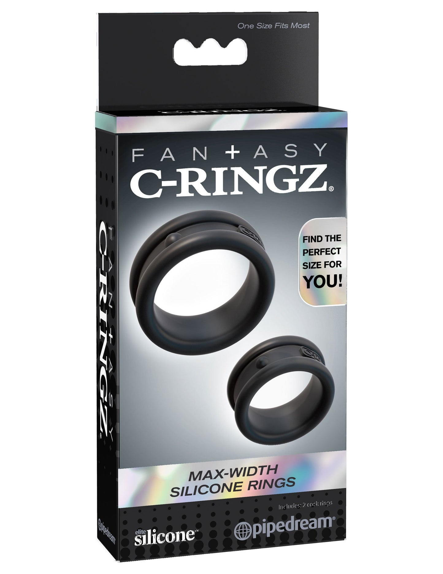 Fantasy C-Ringz Max Width Silicone Cock Rings Set of 2