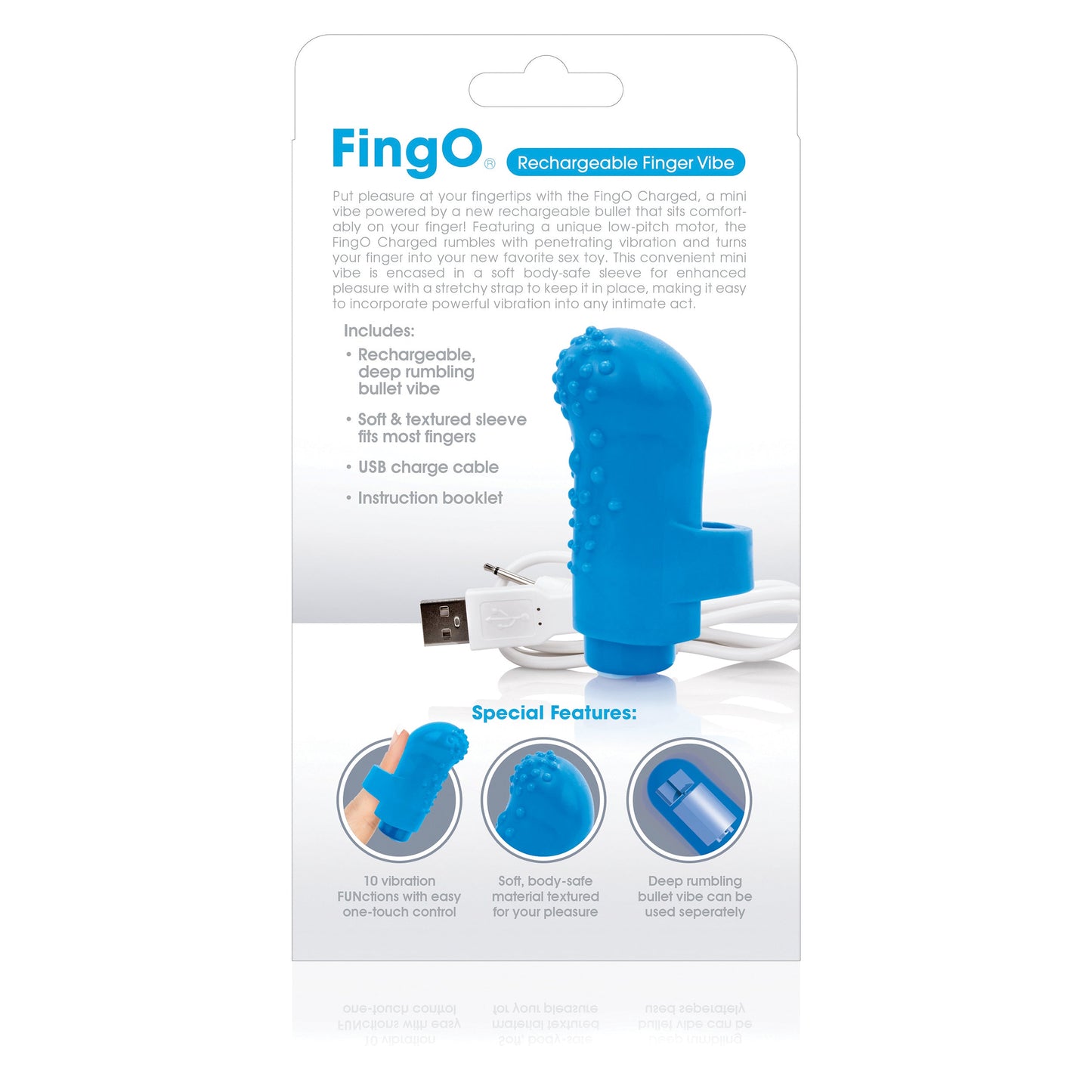 Charged Fing O – Rechargeable Mini Finger Vibrator with Vooom Technology