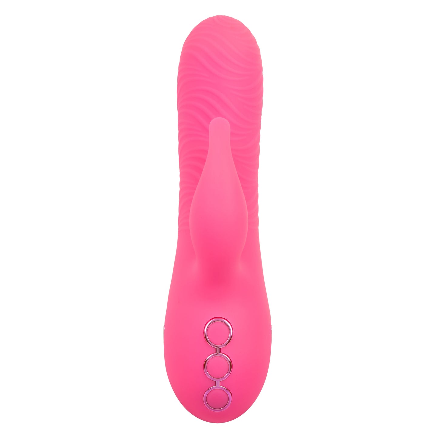 California Dreaming Sacramento Sweetie Pink Dual Stimulator with Rotating Beads and 10 Vibration Modes