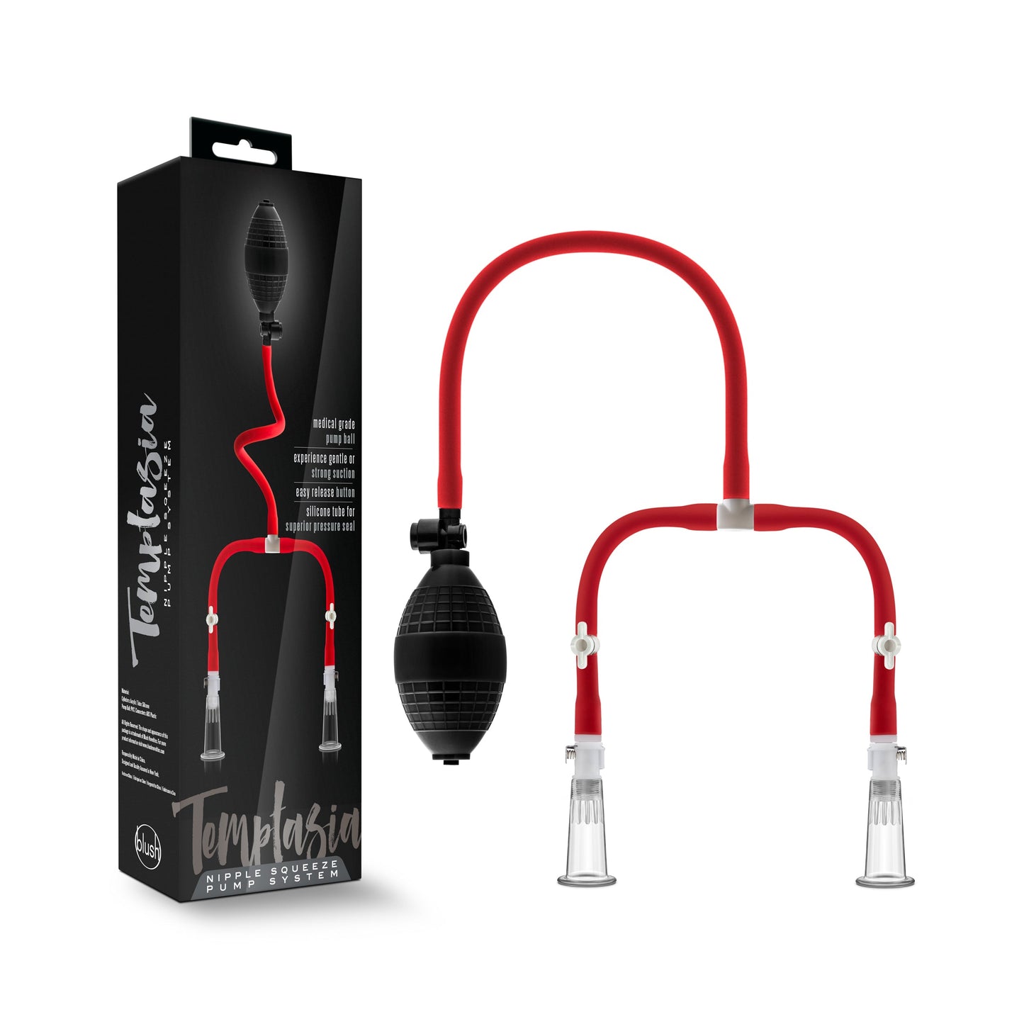 Temptasia Nipple Squeeze Pump System in Black