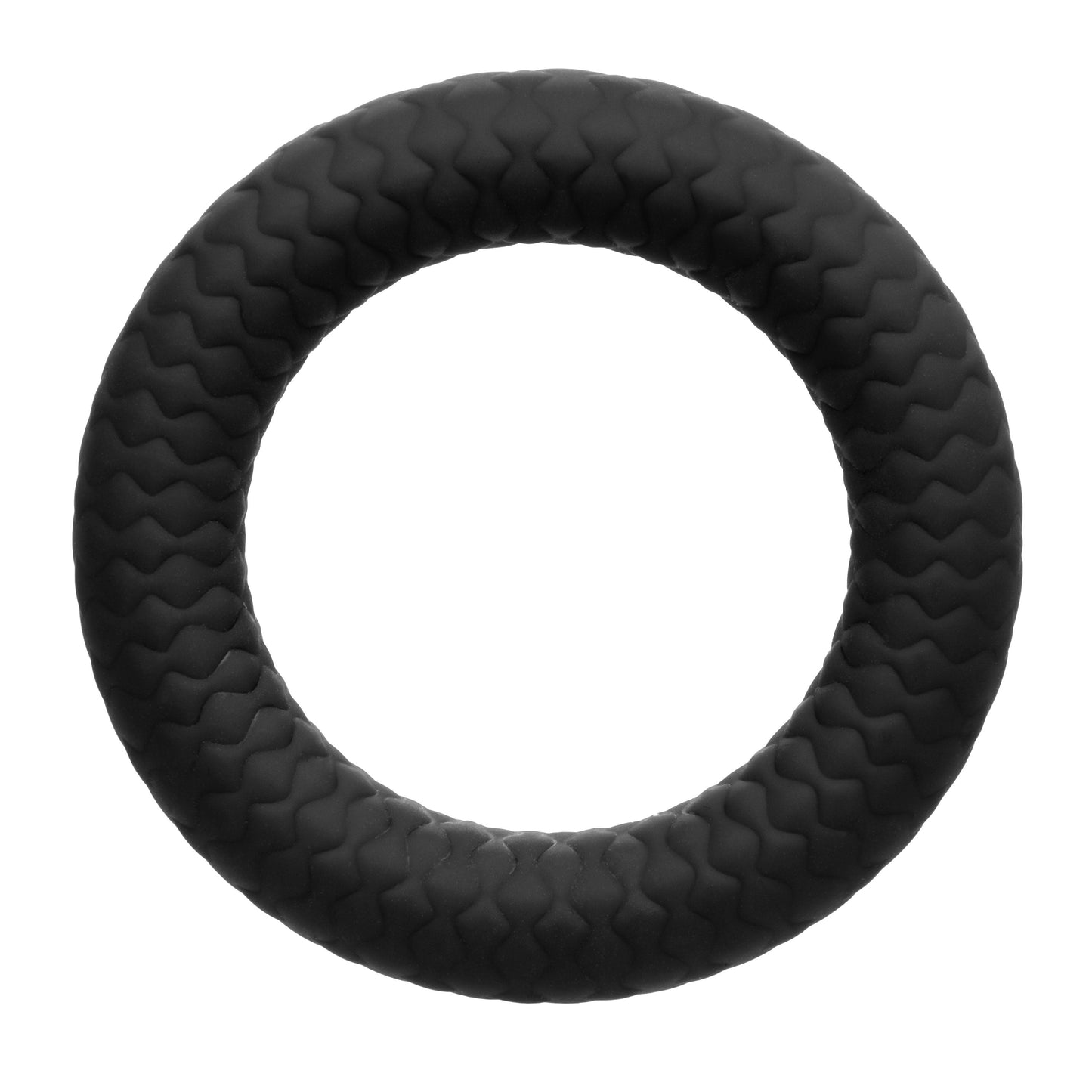 Link Up Optimum Black Dual-Density Silicone Vibrating Enhancer and Ultra-Soft Textured Support Ring