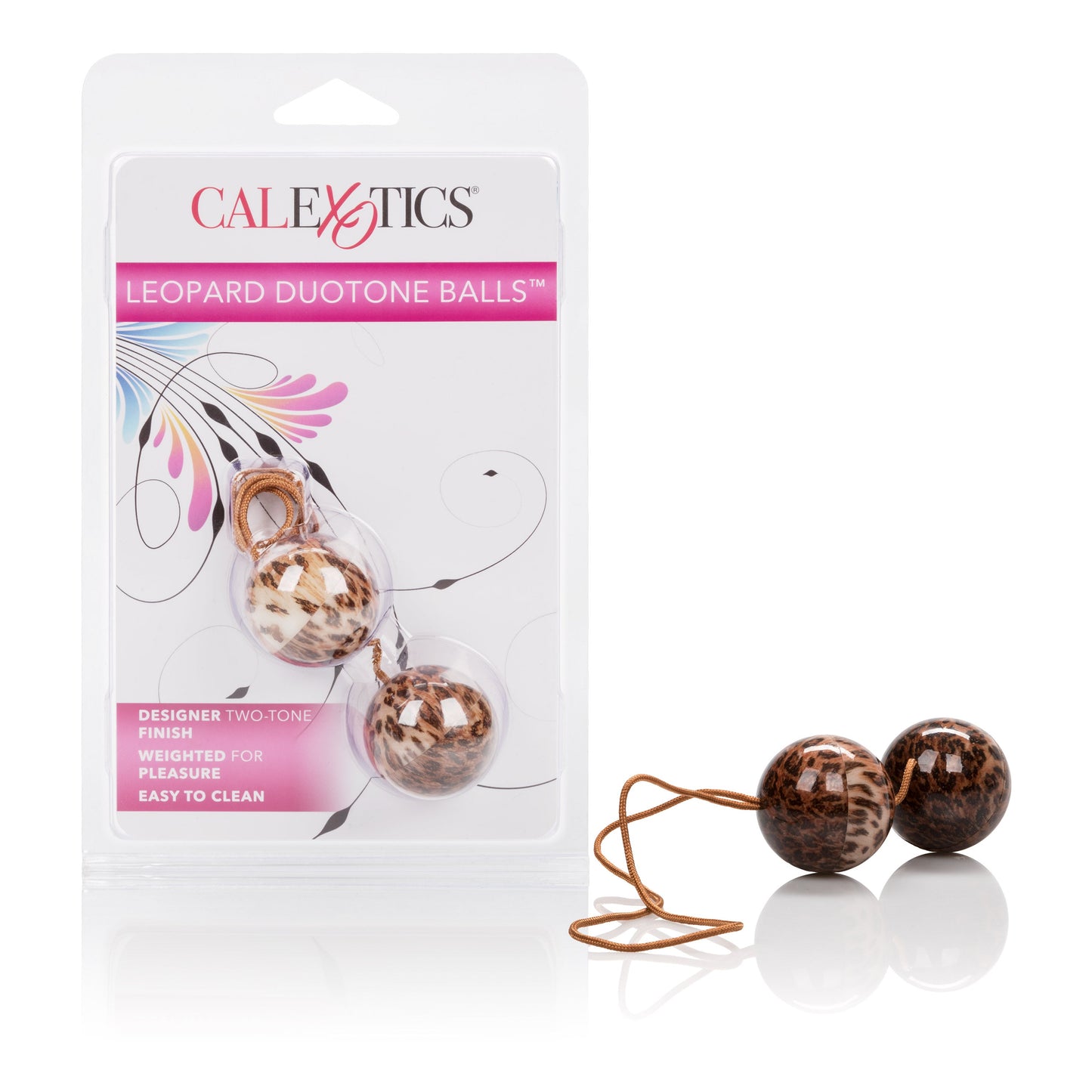 Leopard Duo Tone Kegel Balls With Sturdy Nylon Retrieval Cord