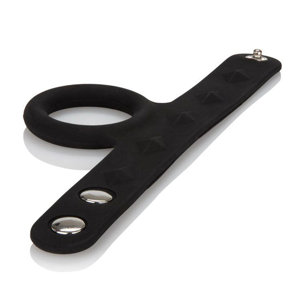 Medium Weighted Penis Ring and Ball Stretcher – Silicone Constriction Device