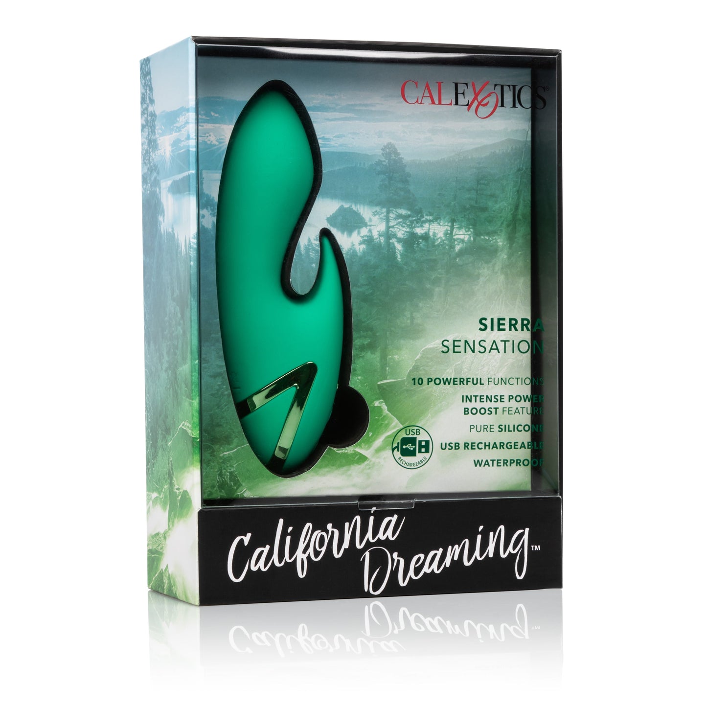 California Dreaming Sierra Sensation Flexible Teaser in Green with 10 Vibration Modes and Silicone Body