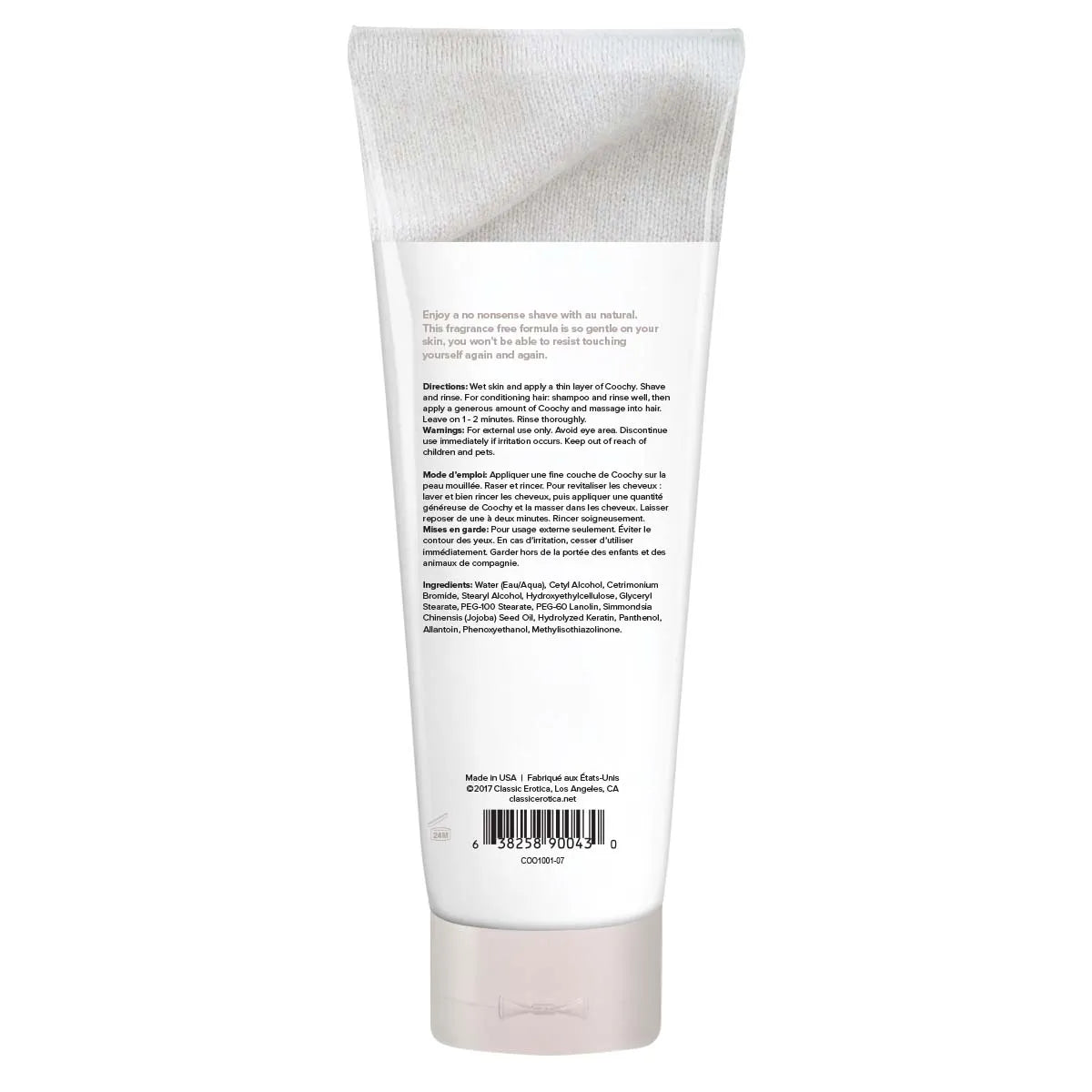Coochy Au Natural Shave Cream – Fragrance-Free Moisturizing Shave Cream