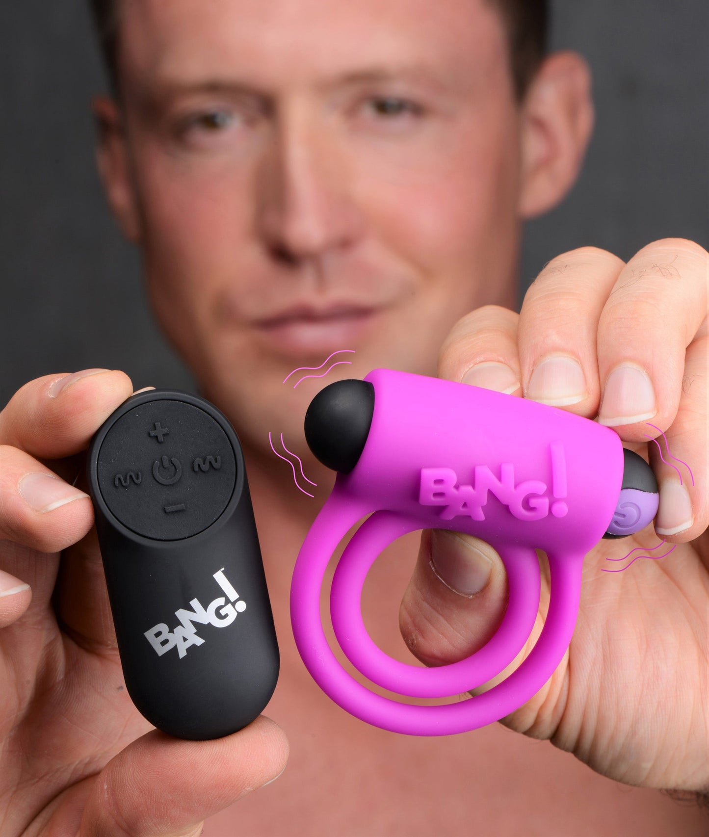 Bang Silicone Cock Ring and Bullet - Vibrating Cock Ring with Wireless Remote in Black