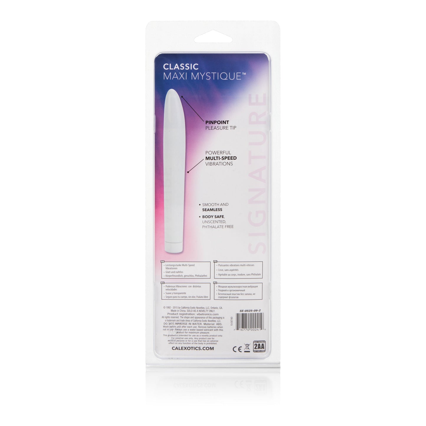CalExotics Classic Slender White Vibrator Sleek and Powerful