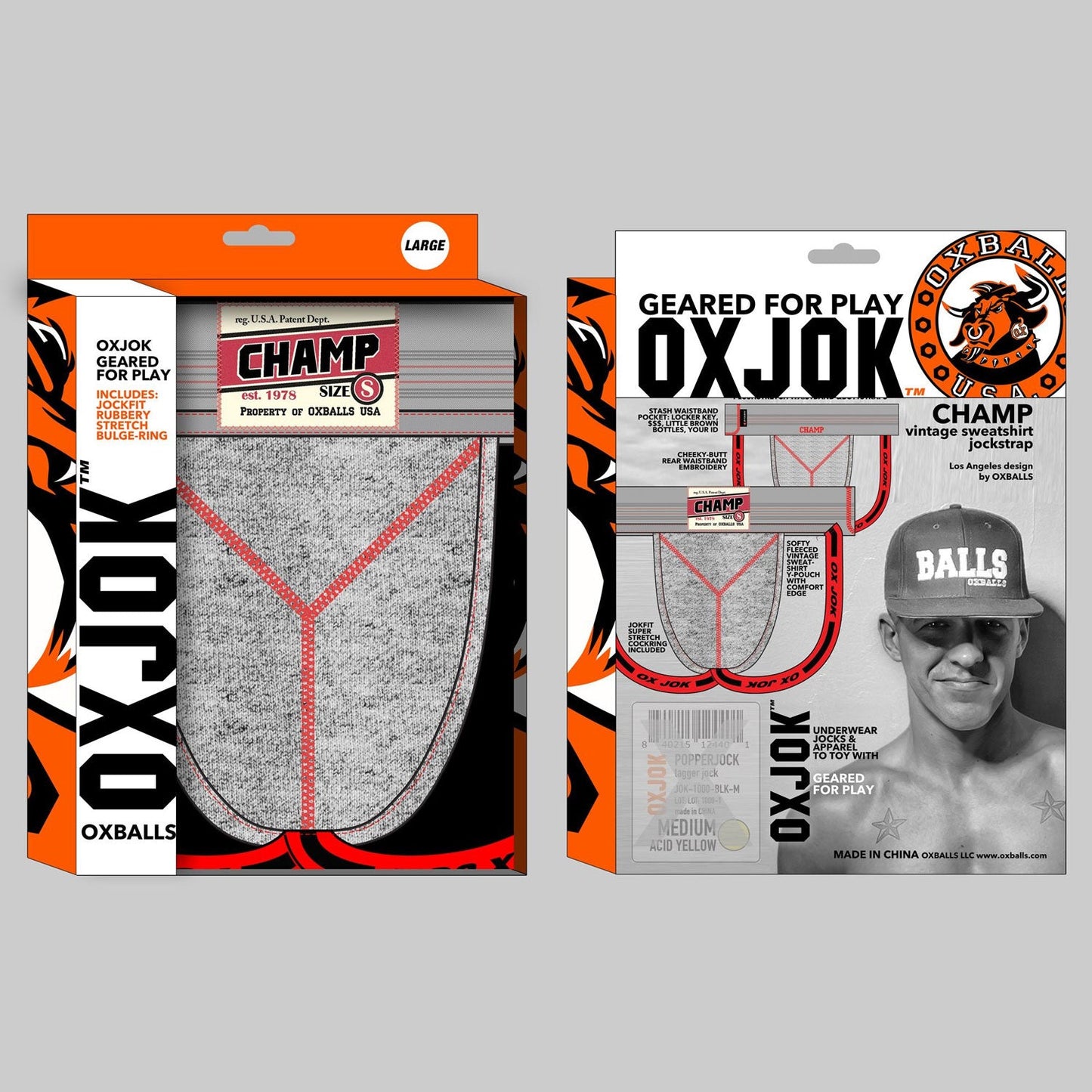 Oxballs Champ Vintage (Gray Heather) – Comfortable Jockstrap