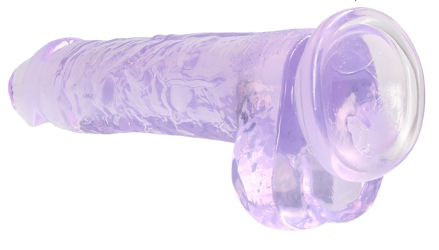 Realrock Crystal Clear (Transparent) – 8 Inch Realistic Dildo with Balls