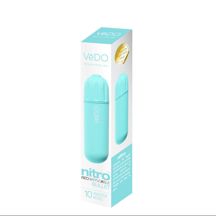 Nitro (Turquoise) – Waterproof Rechargeable 3.25 Inch Bullet Vibrator