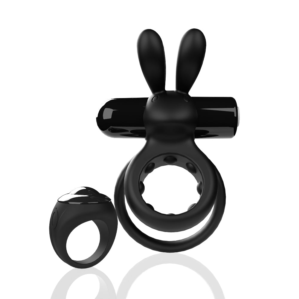 Ohare Remote Control Wearable Rabbit Vibrator (Black) – Rechargeable Waterproof Silicone Vibrator