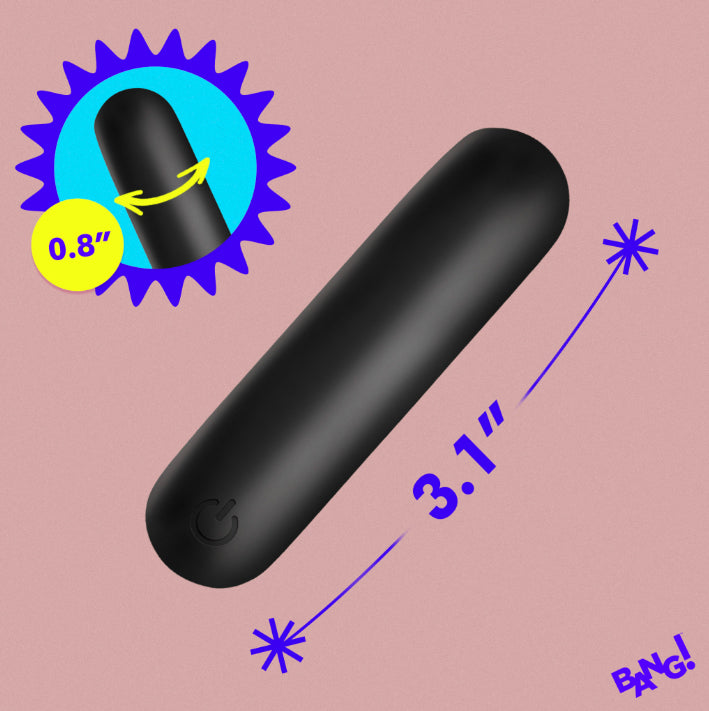 Bang! Flexible Silicone Bullet (Black) – Silicone Bullet Vibrator