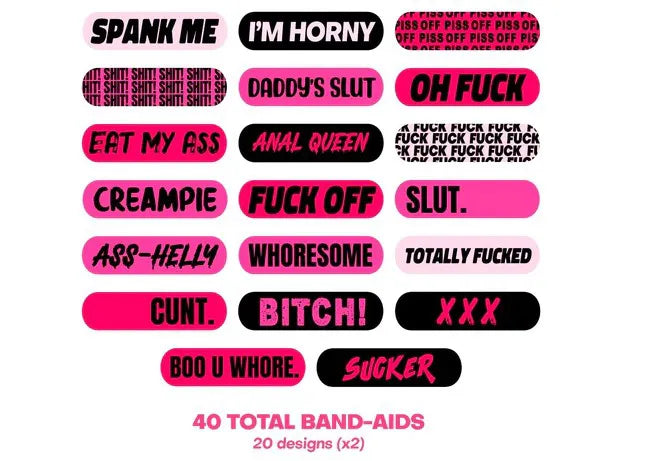 Naughty Naughty XXX Ouchie Stix – 40-Pack Bandages