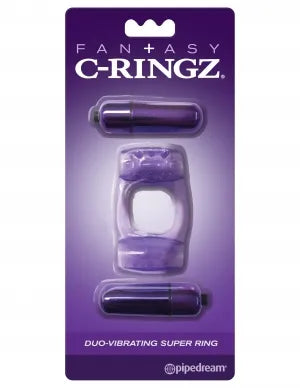 Fantasy C-Ringz Duo Vibrating Super Ring (Purple) – Vibrating Penis Ring