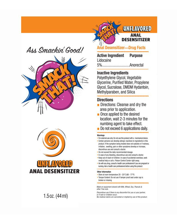 Smack That Anal Desensitiser Unflavoured 44ml Tube