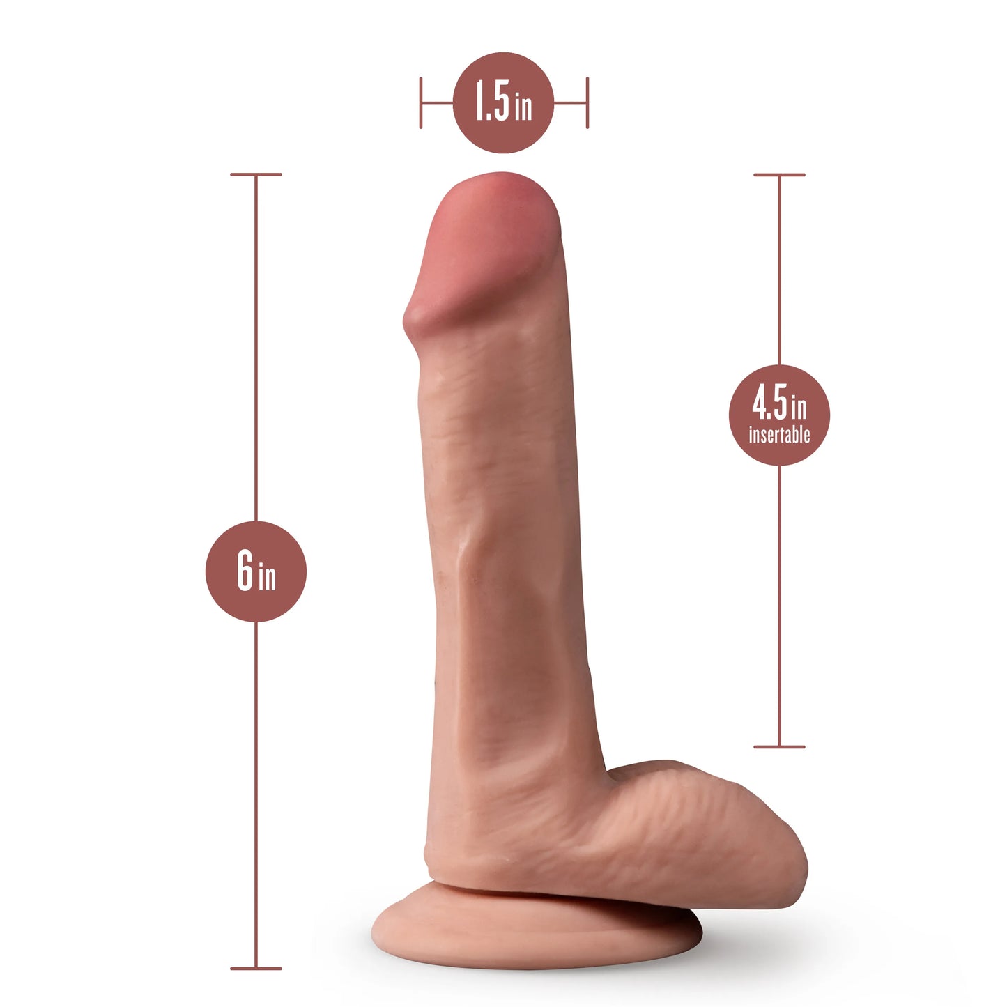 Dr. Skin Plus 6 Inch Posable Dildo with Balls