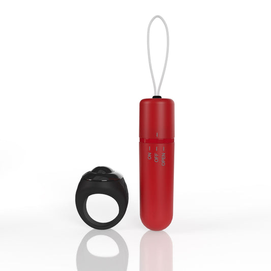 Vibrating Panty Set W/ Remote Ring 4t High Pitch Treble (Red)