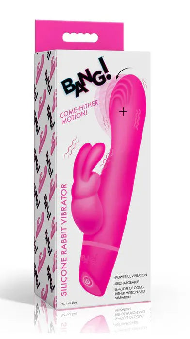 Come Hither Silicone Rabbit Vibrator – Dual Motor Stimulation Rabbit Vibrator