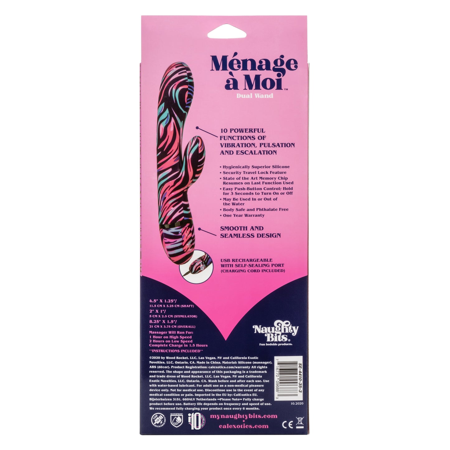 Naughty Bits Menage A Moi Dual Wand Vibrator – Dual Wand Vibrator