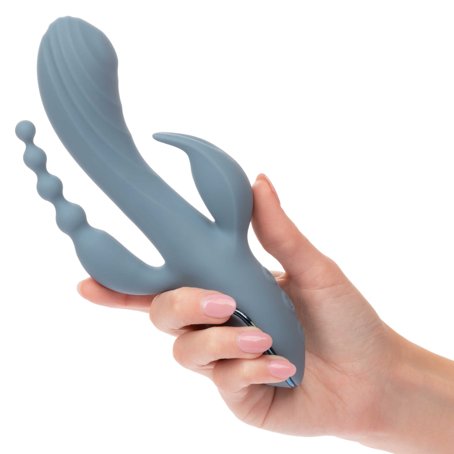 Triple Motor Vibrator Massager With Beaded Tail