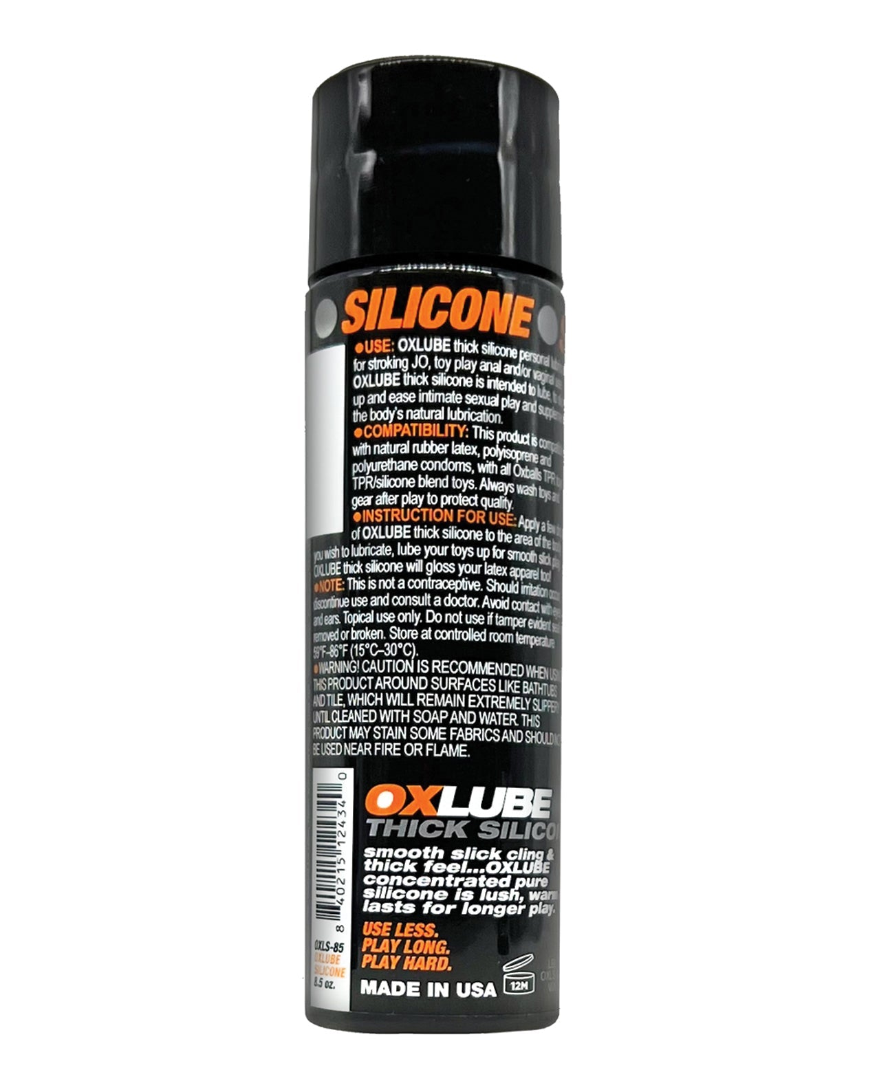 THICK Silicone OXLube 130ml Premium Lubricant for Pleasure