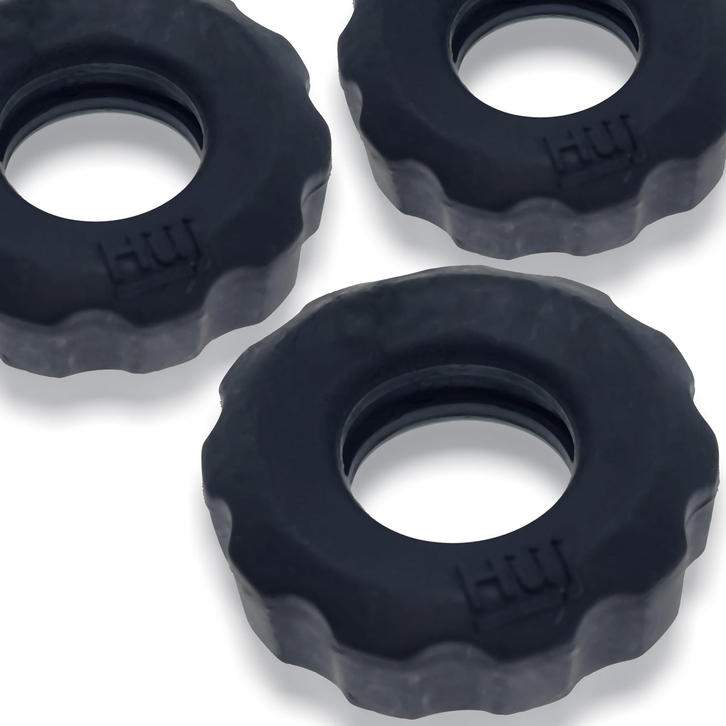Super Hunkyjunk 3 Piece Cockrings Tar Ice for Enhanced Bulge and Firmness