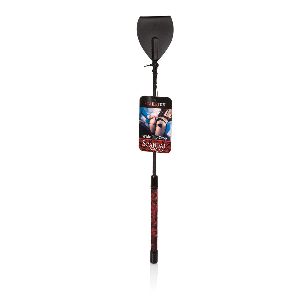 Scandal Wide Tip Crop with Hand-Stitched Tip and Designer Handle Bondage Riding Crop