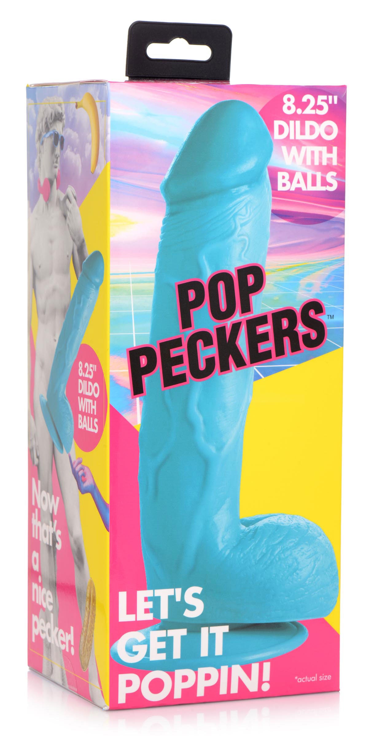 Pop Pecker 8.25 Inch Realistic Dildo With Suction Base Light