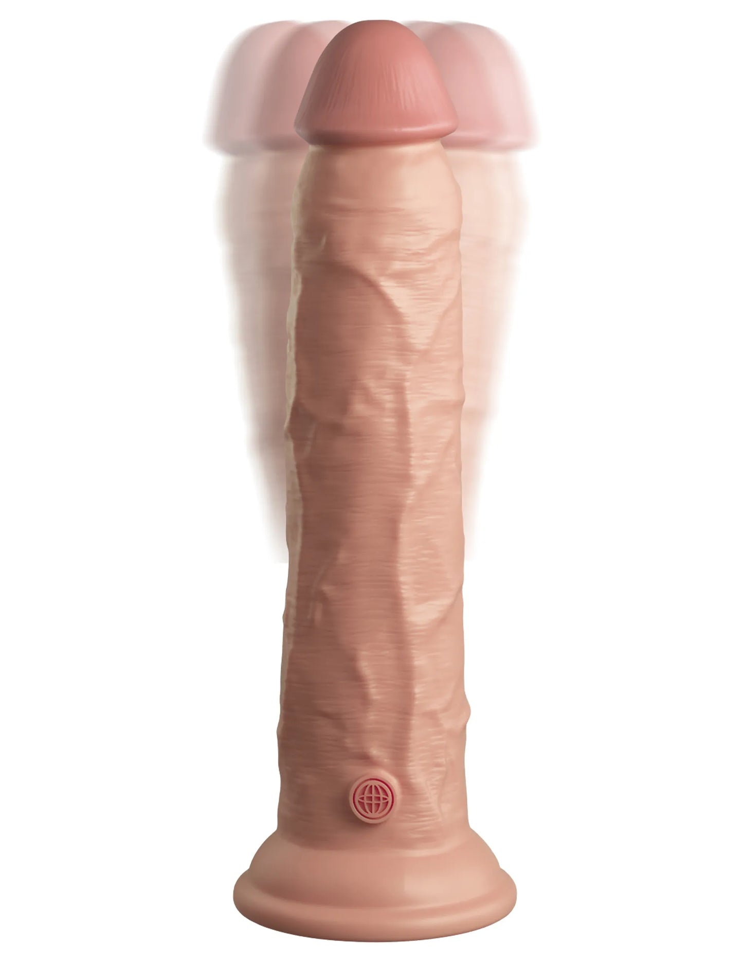 King Cock Elite 9 Inch Dual Density Silicone Vibrating Dildo With Remote