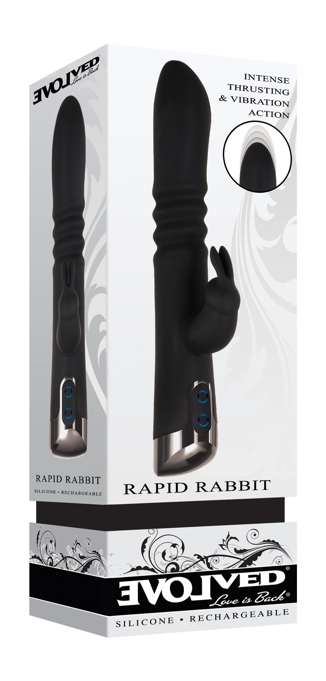 Evolved Rapid Rabbit 25.4 cm Thrusting Vibrator