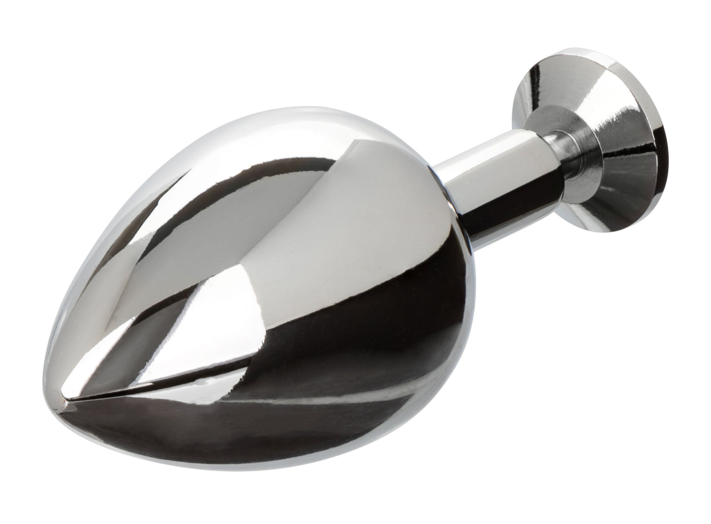 Star Fucker XL Teardrop Plug Black Silicone and Silver Metal Dual Enhancer with Sparkling Gem Accent