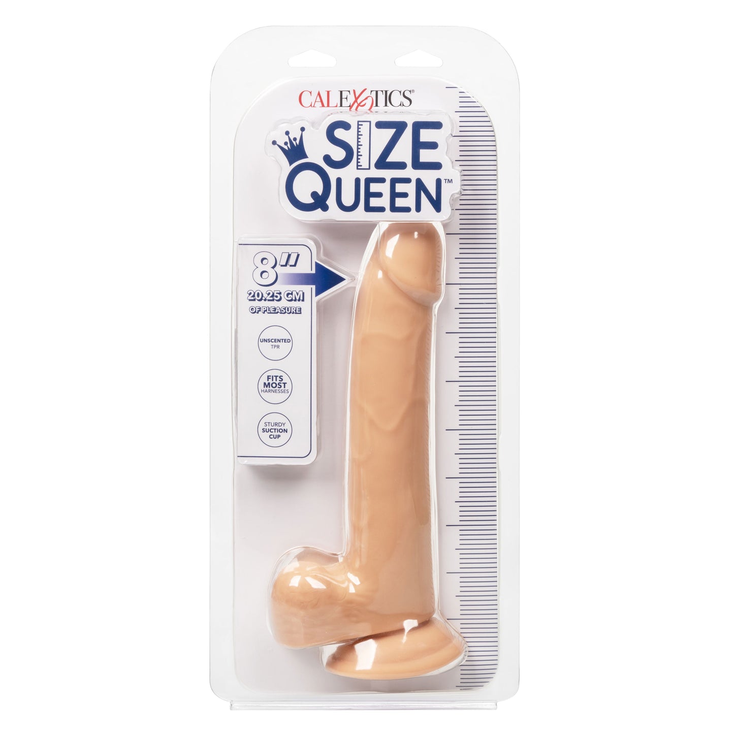 Size Queen 8 Inch Realistic Dong in Ivory