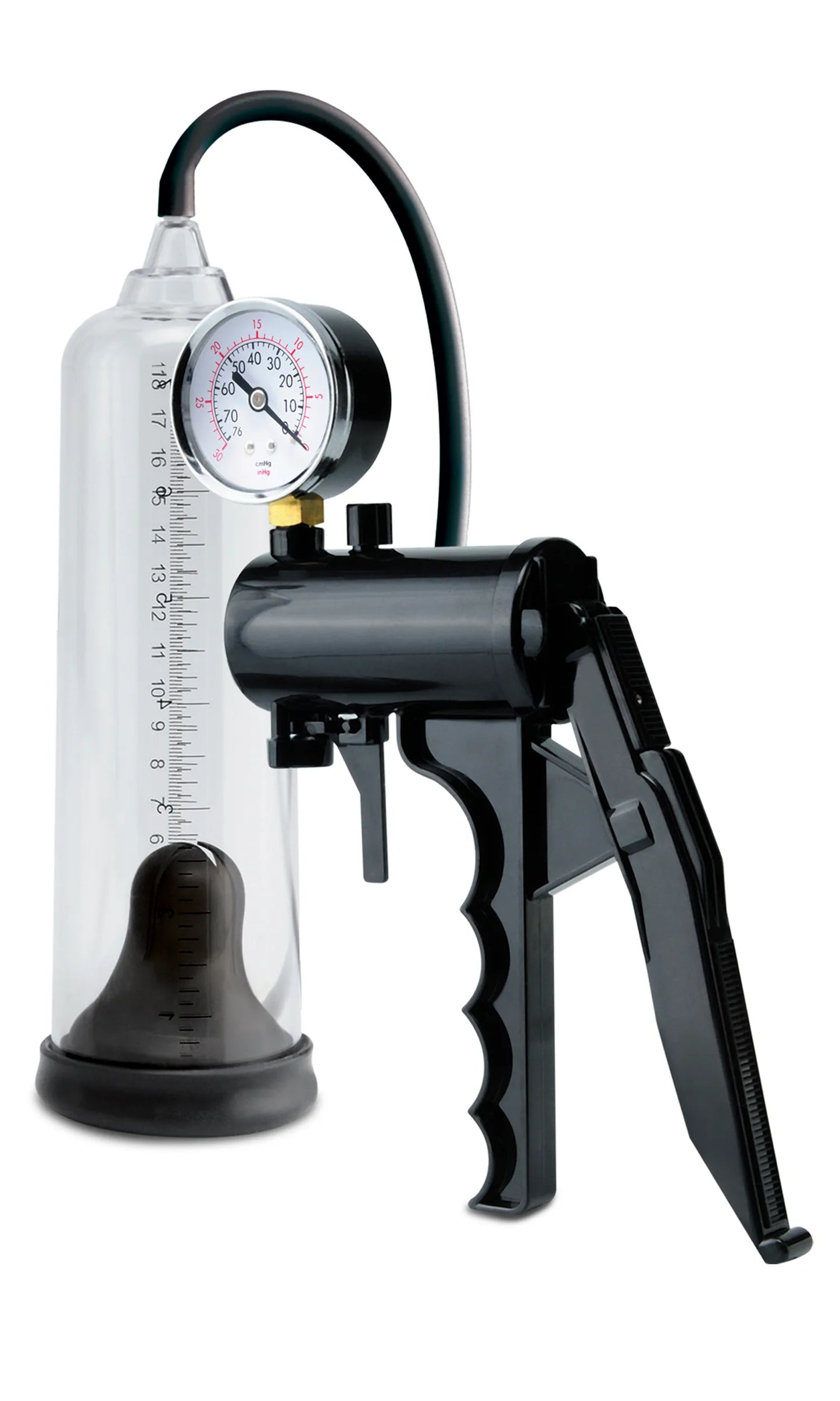 Pump Worx Max-Precision Power Pump (Black) – Handheld Penis Pump 18cm Insertable