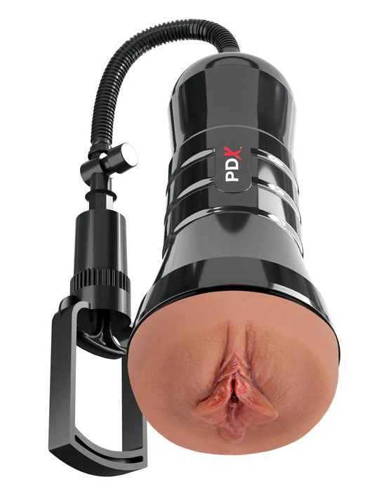 PDX Extreme Wet Pussies Super Sucker XXL (Brown) – Extra-Large Stroker