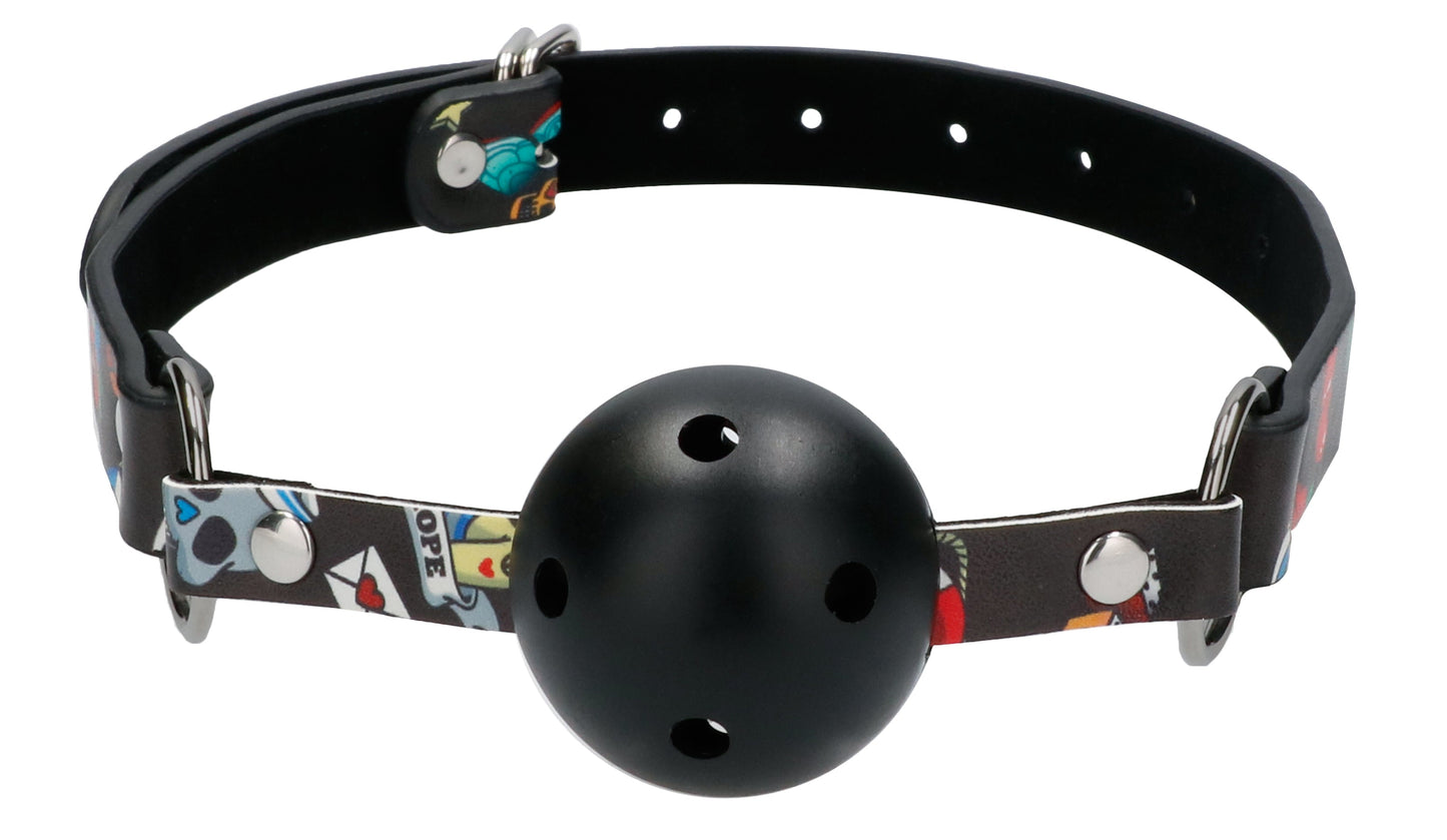 Ouch Breathable Ball Gag With Adjustable Leather Straps – Ball Gag