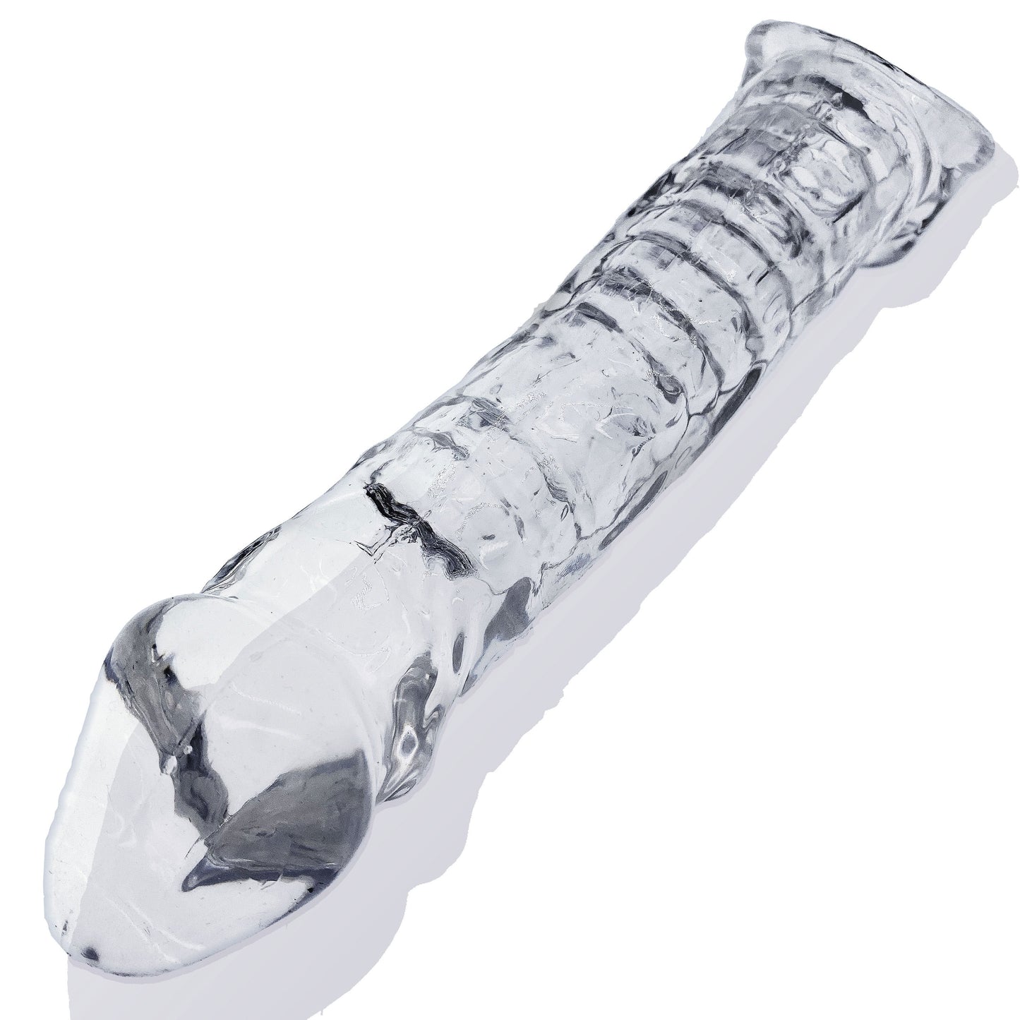 Muscle Ripped Cocksheath Clear - 9 Inch - Adjustable Size Fit