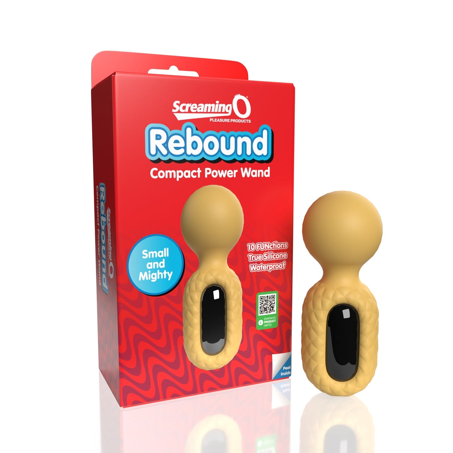 Cuties Rebound Compact Power Wand – Waterproof Rechargeable Wand Vibrator