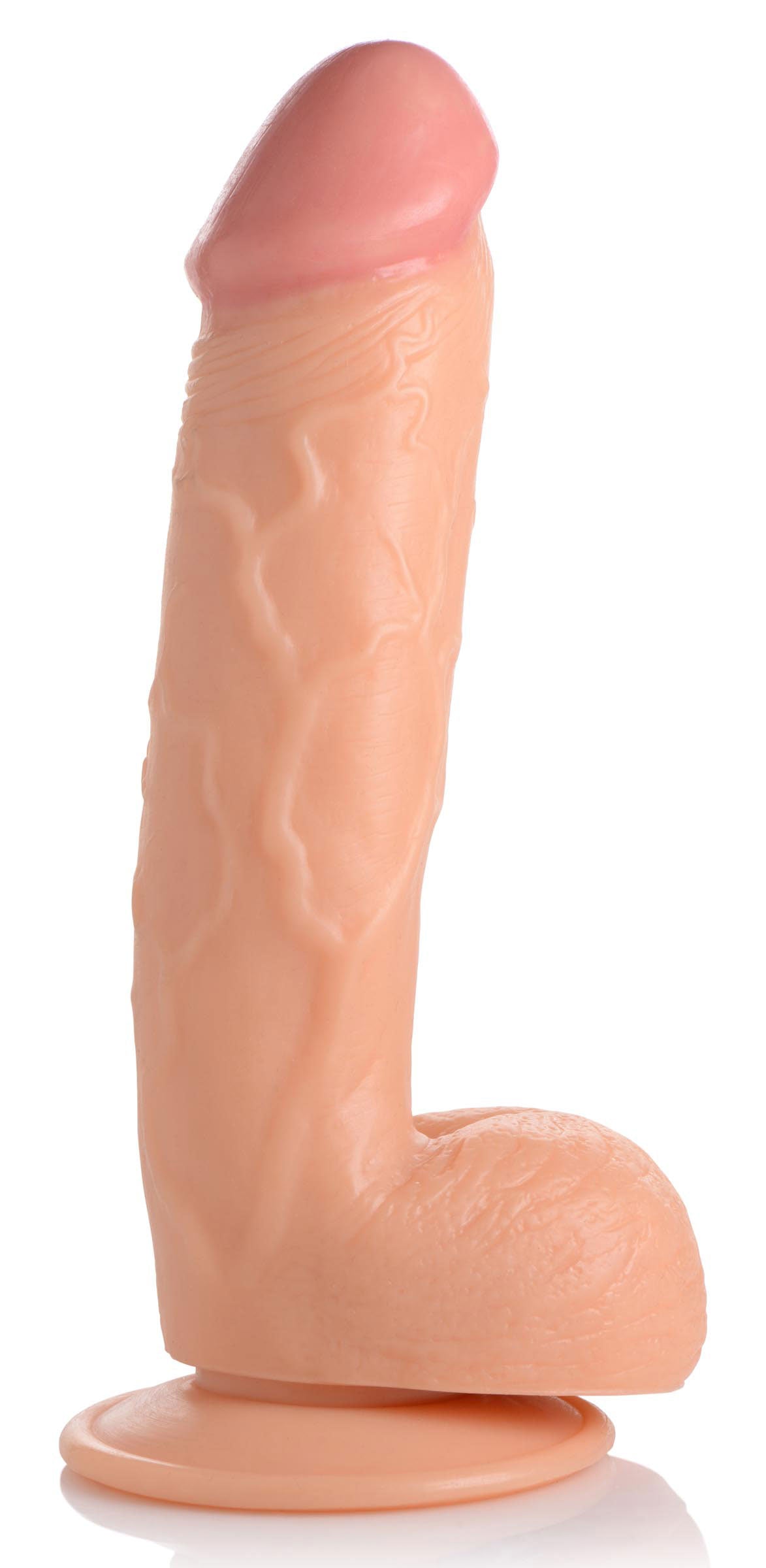 Pop Pecker 8.25 Inch Realistic Dildo With Suction Base Light