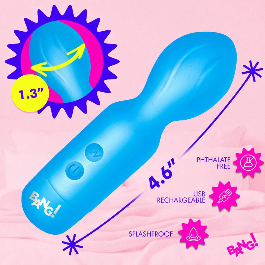 Bang! Silicone Mini Wand – Rechargeable 18-Function Vibrator