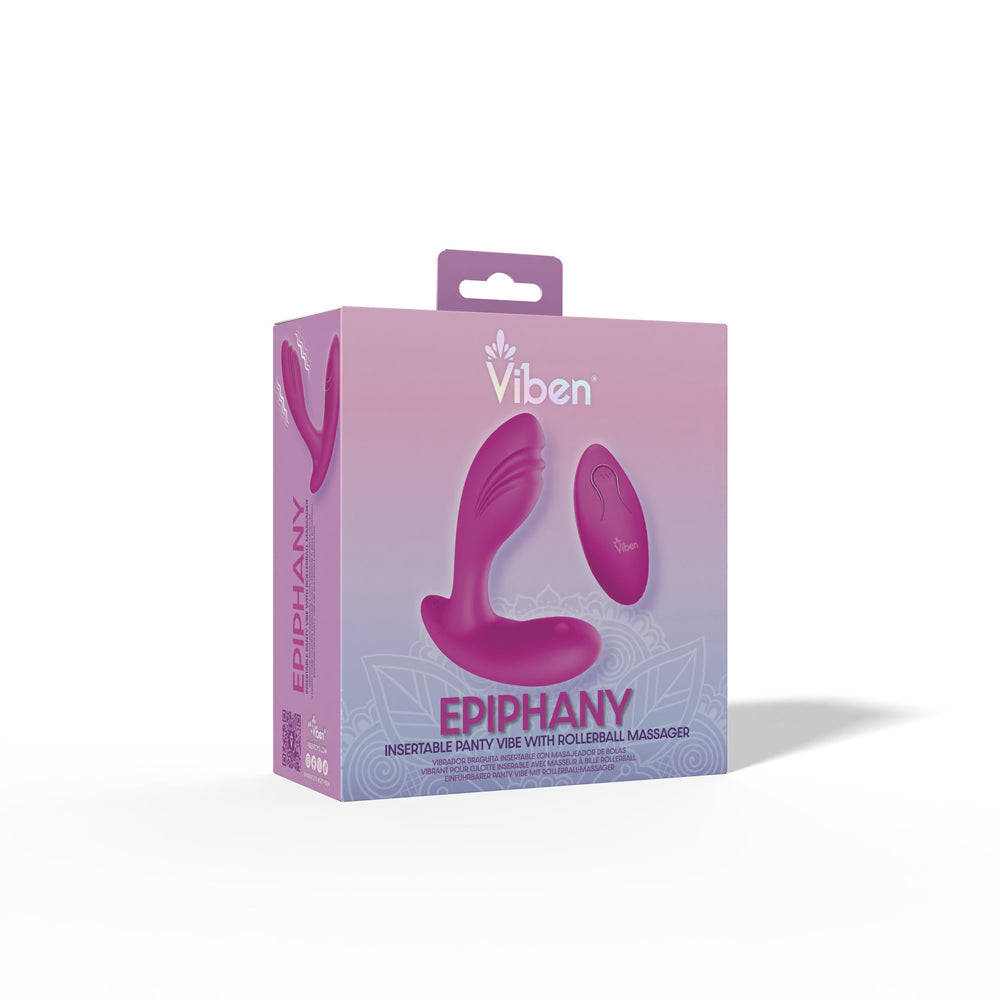 Epiphany Clitoral Rollerball Panty Vibe (Berry) – Remote-Controlled Dual Motor Panty Vibrator