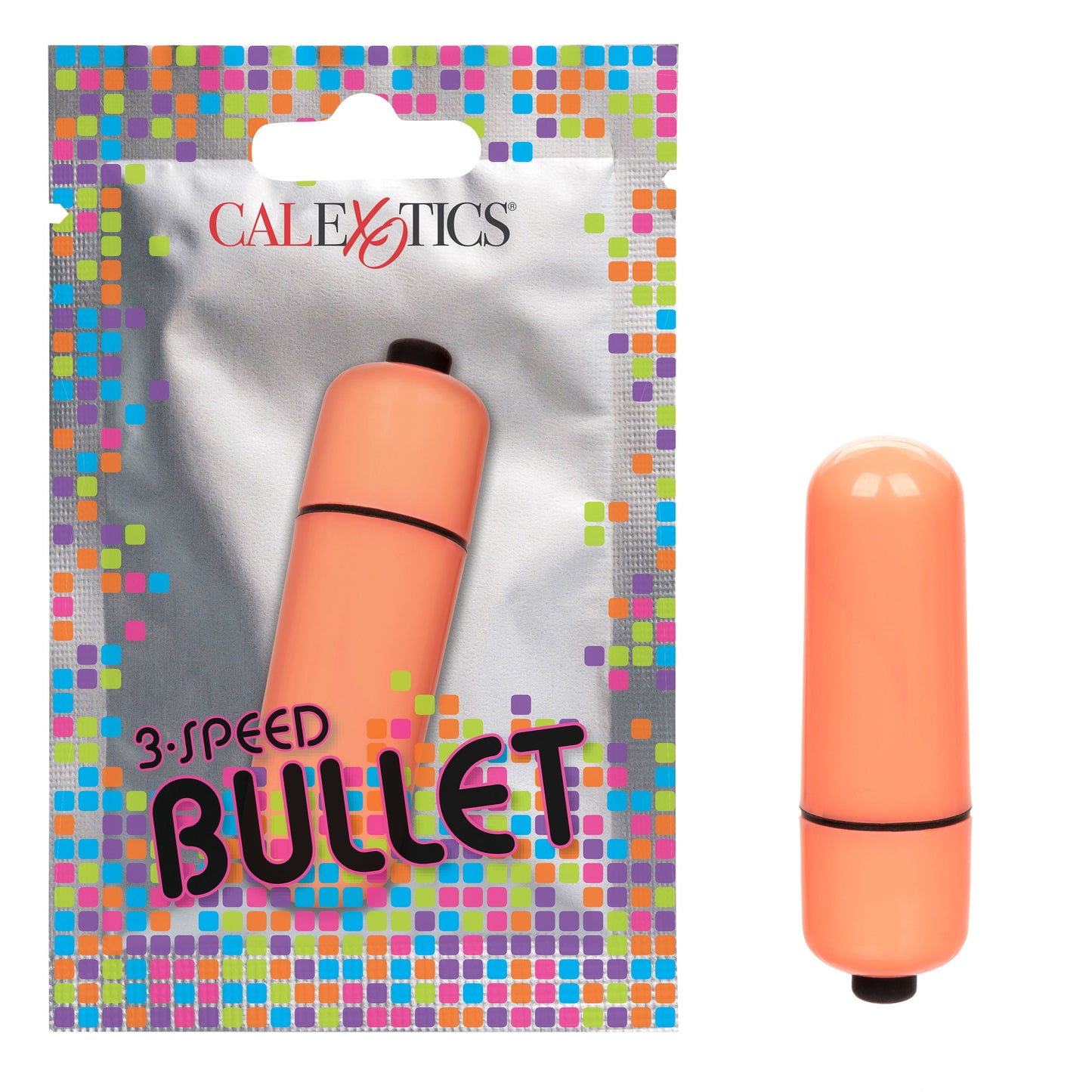 Foil Pack 3-Speed Bullet Vibrator in Vibrant Orange Color