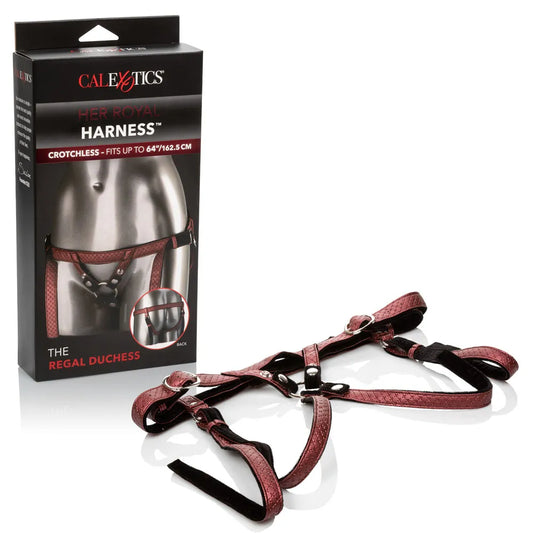 Her Royal Harness Regal Duchess – Premium Crotchless Vegan Leather Harness