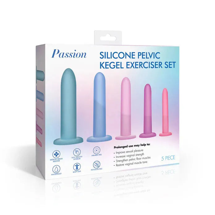 Silicone Pelvic Kegel Exerciser Set – Body-Safe Silicone Dilator & Kegel Exercise Set