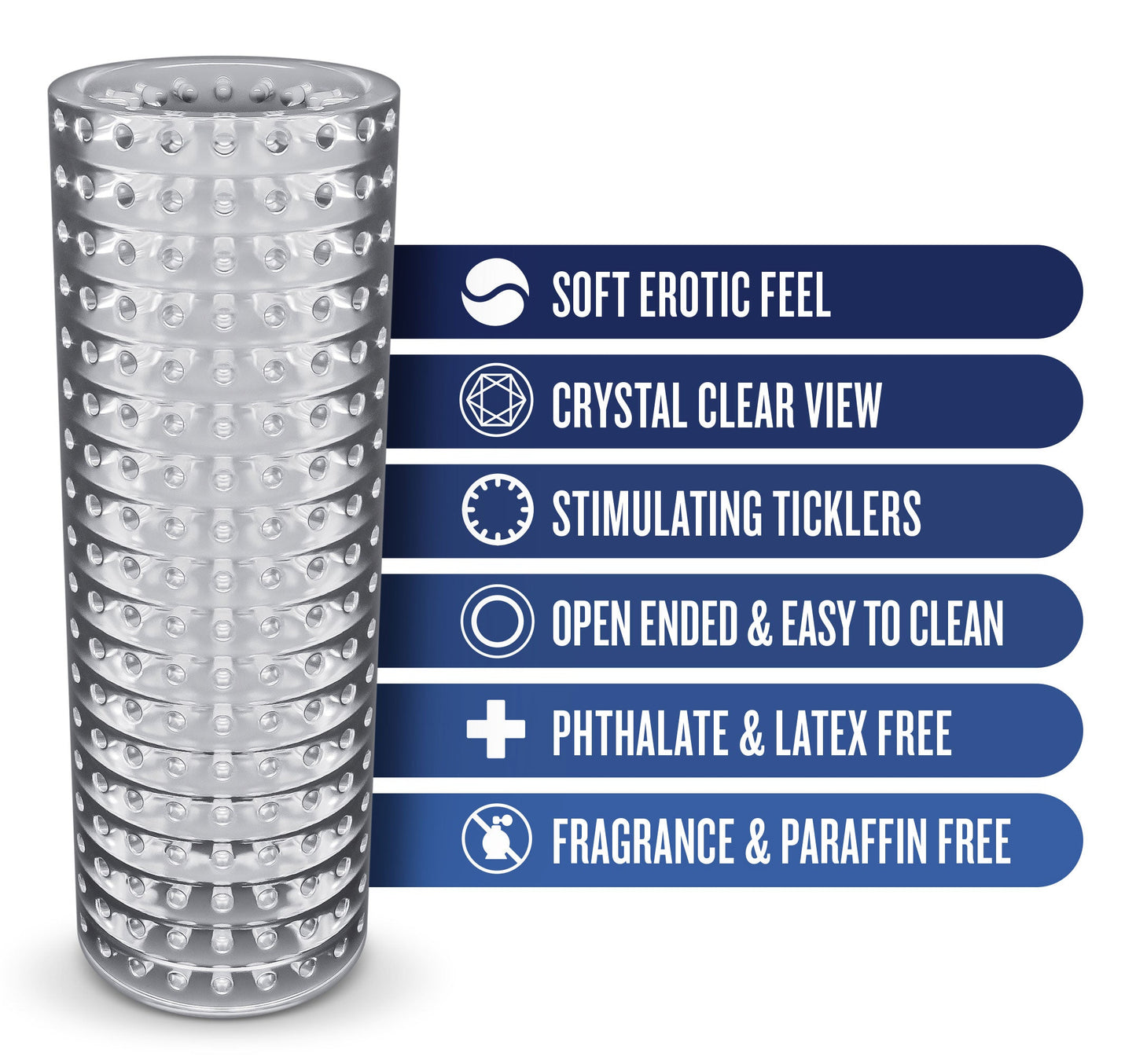 Rize Clear Stimulating Masturbation Sleeve