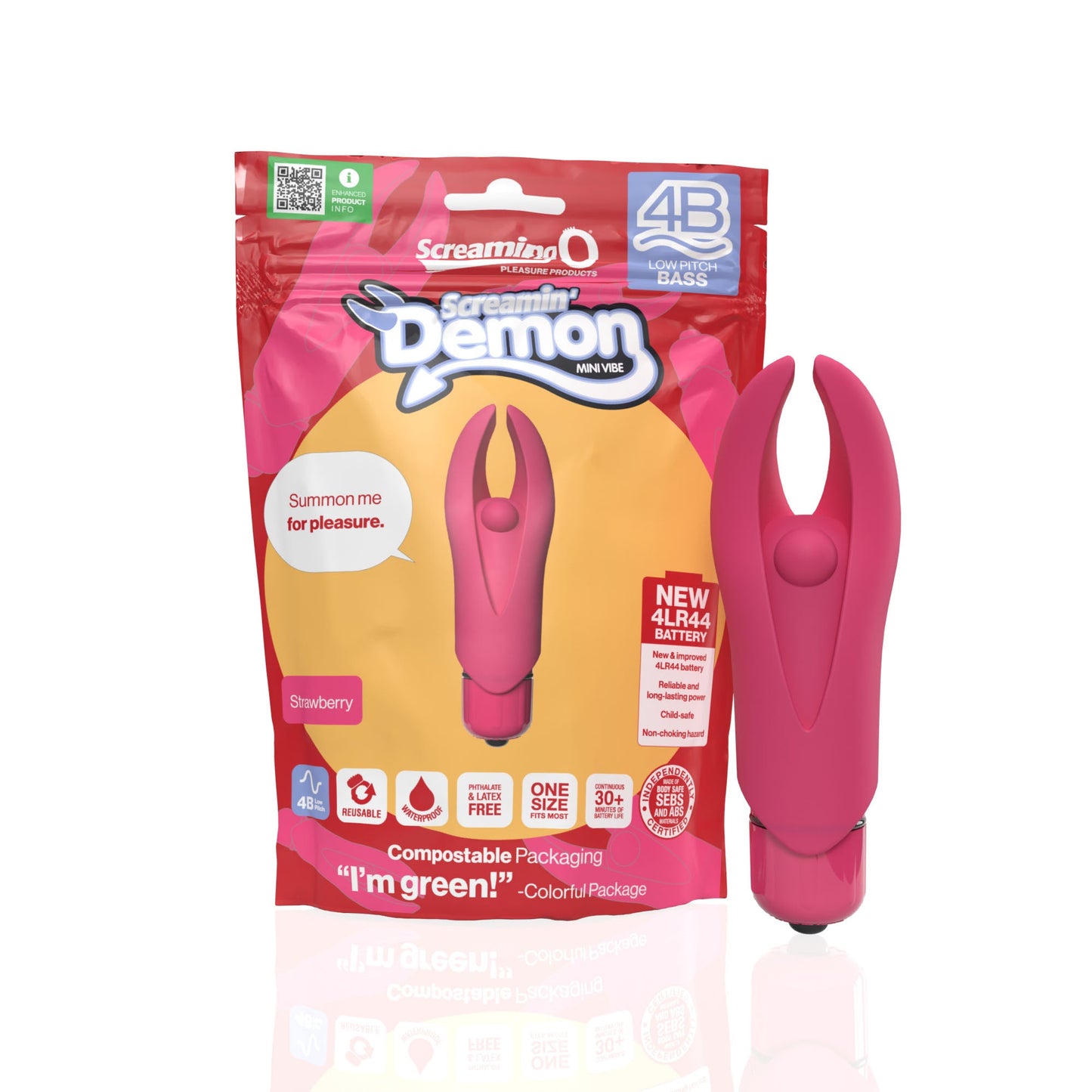 Demon 4B Low Pitch Bass – Deep-Rumbling 5-Speed Vibrator with Silicone Horns